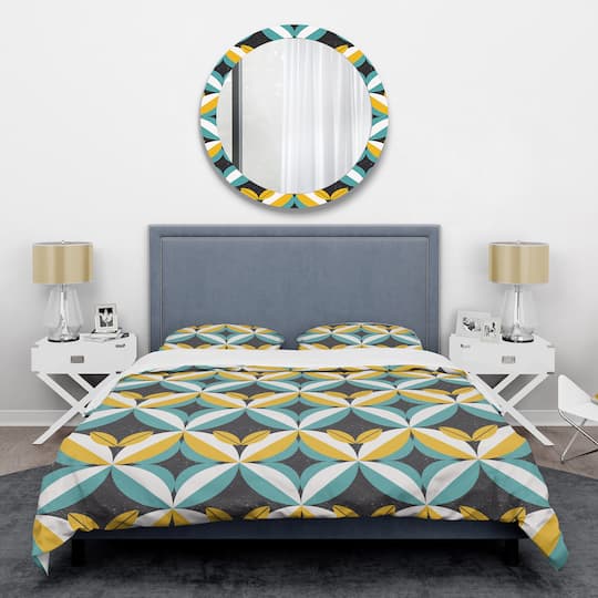 Designart 'Retro Abstract Design VII' Mid-Century Duvet Cover Set